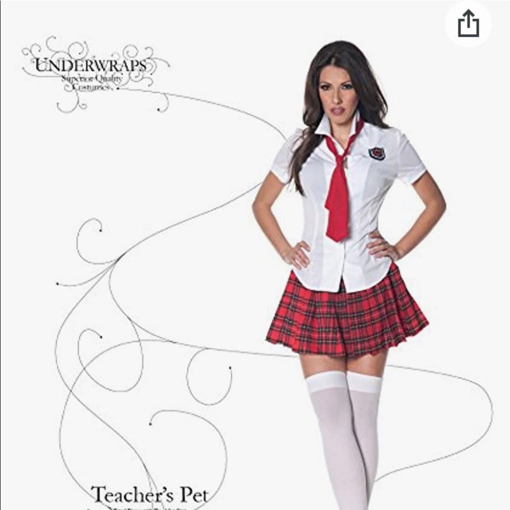 Costume: Teacher's Pet, White/Red/Black; Size: Small
